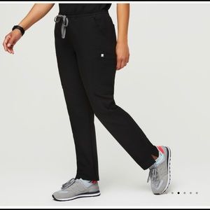 FIGS Yola Skinny Scrub Pants in Black Small Petite